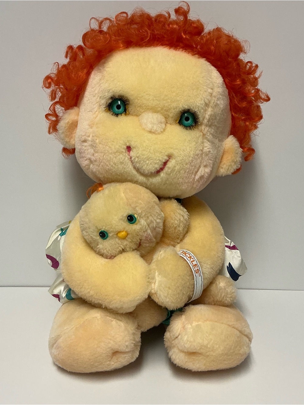 Vintage Hugga Bunch Tickles Doll with Mini Hugglet Gigglet 1985 Red Curly Hair